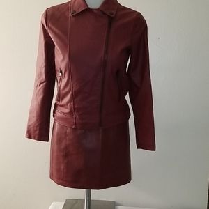Jacket and skirt set.